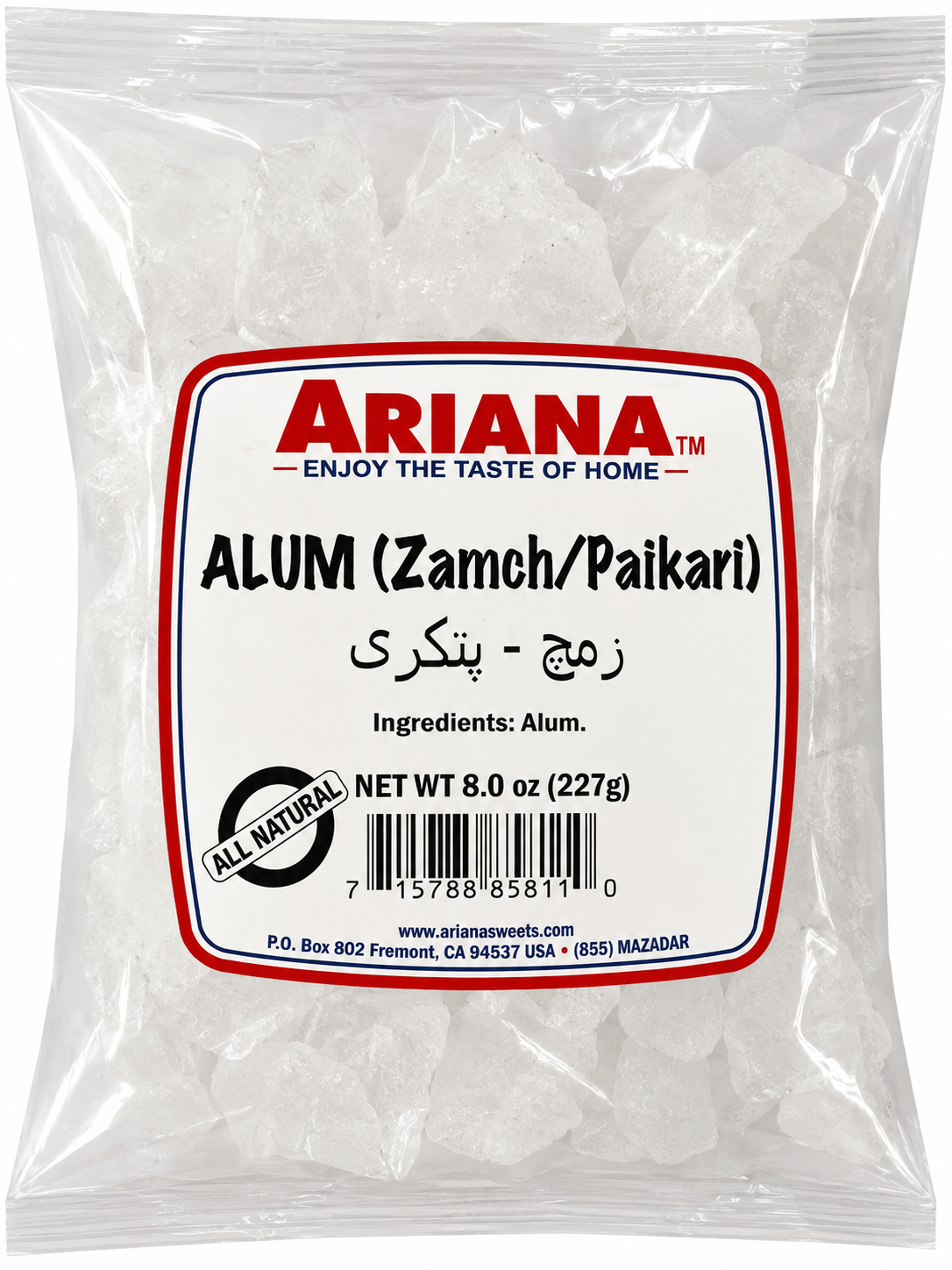 Ariana Alum (Zamkh/Pokari) – Premium Alum Crystals | Multi-Purpose Traditional Mineral