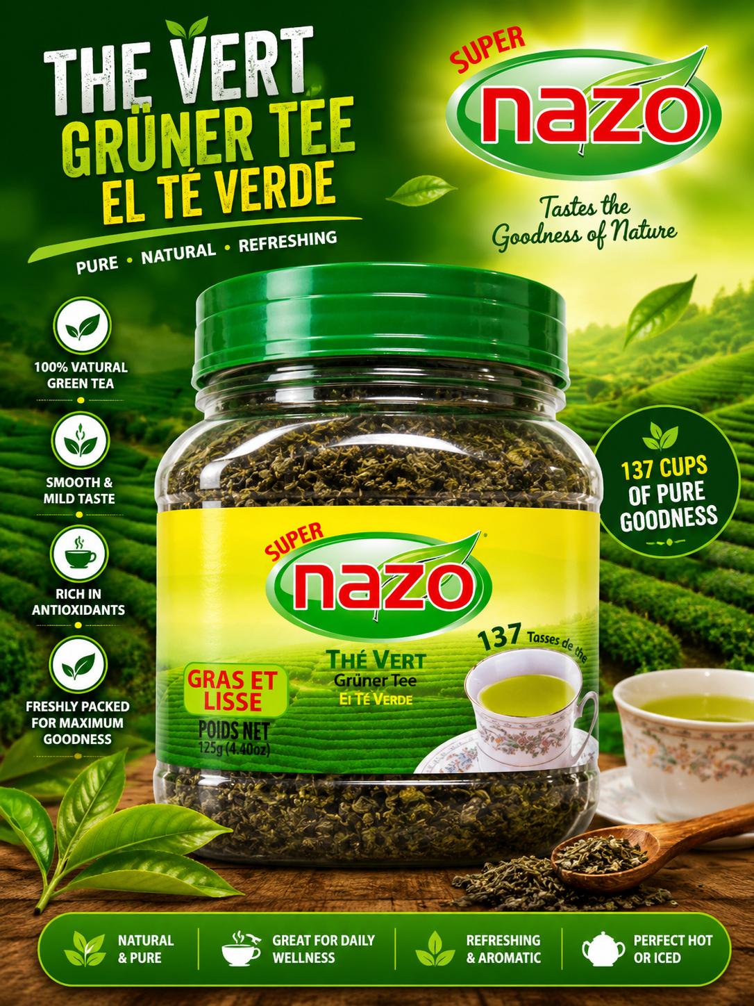 Nazo Green Tea – Premium Natural Green Tea Leaves