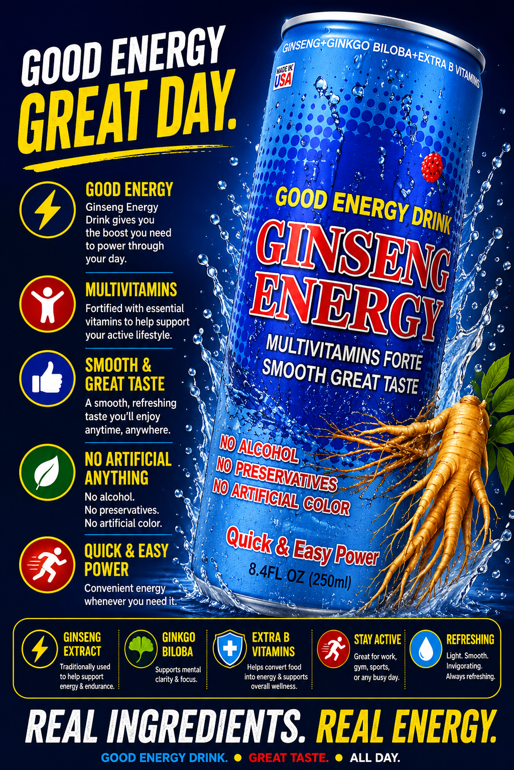 Korean Red Ginseng Energy Drink – Natural Energy and Refreshment