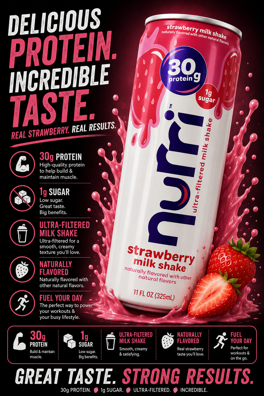 Pure Protein Strawberry Shake – Creamy, Delicious & Protein-Packed