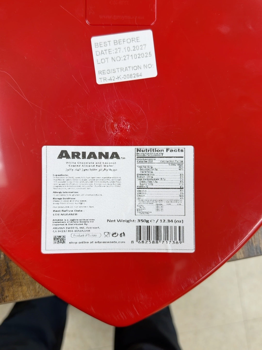 Doriva Waferetto back label 350g
