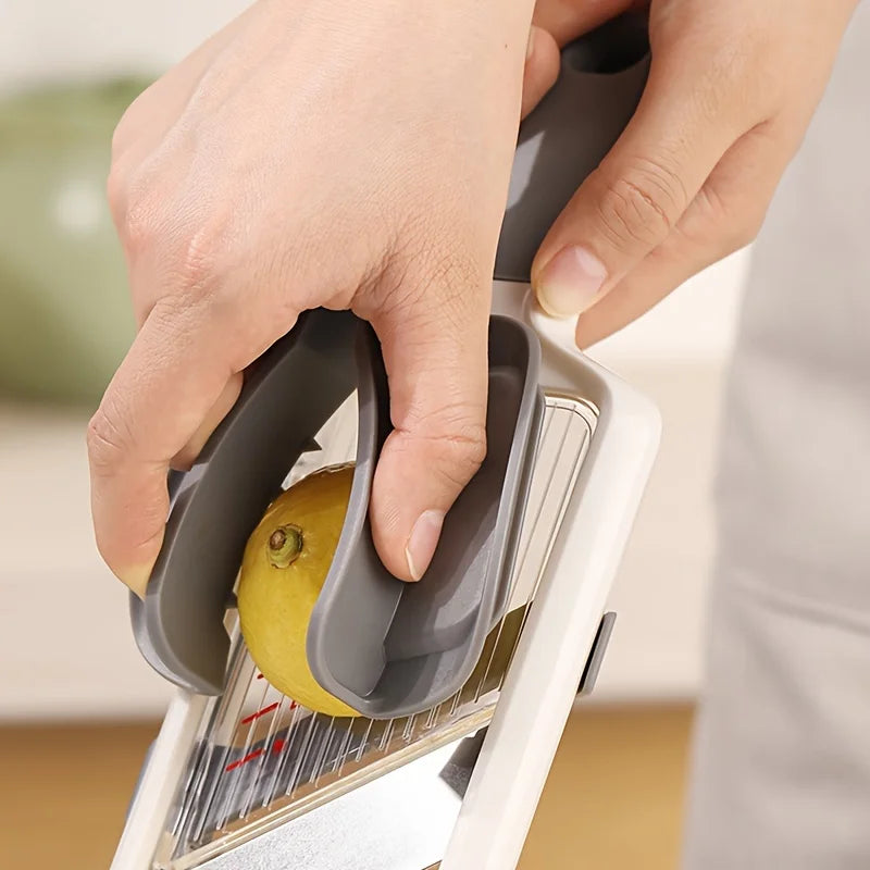 Handheld Vegetable Slicer with Adjustable Stainless Steel Blade Vegetable Fruit Cutter for Potatoes Lemons Kitchen Gadget
