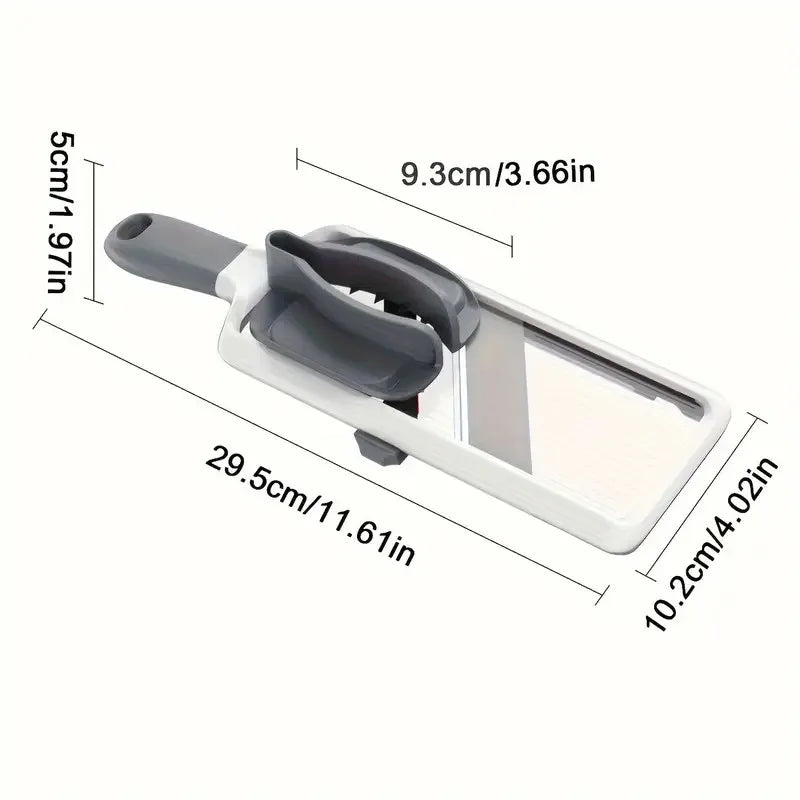Handheld Vegetable Slicer with Adjustable Stainless Steel Blade Vegetable Fruit Cutter for Potatoes Lemons Kitchen Gadget