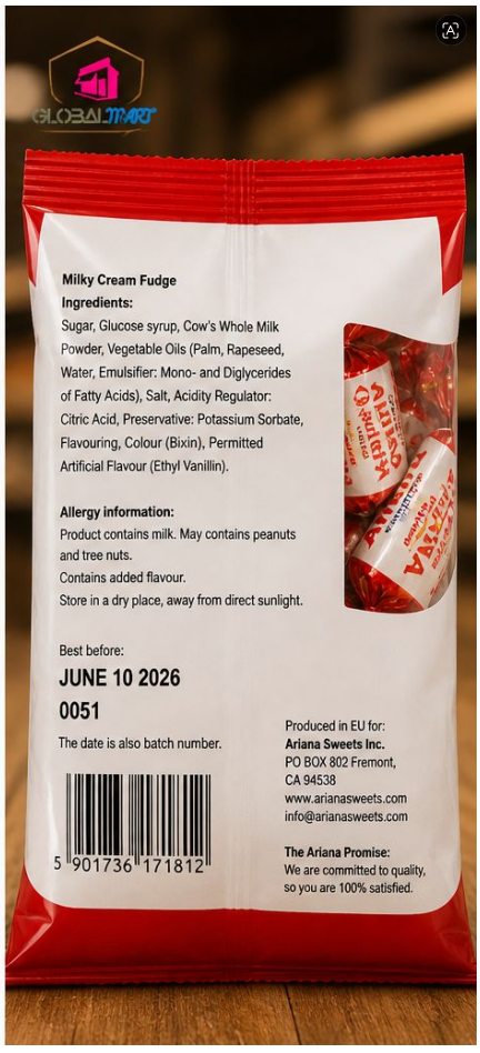 Ariana Cream Fudge Candy 300g