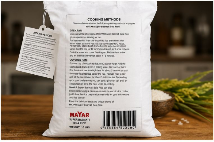 Mayar Super Basmati Sela Rice – Premium Long Grain Rice 10LB