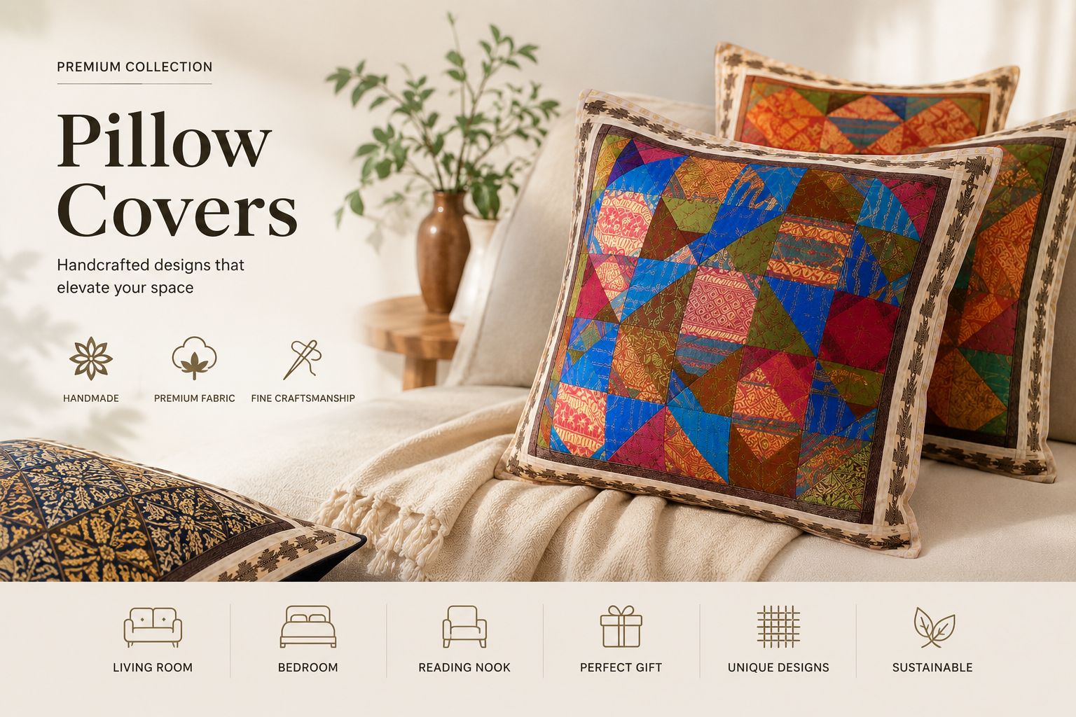 Bohemian Handmade Pillow Cover