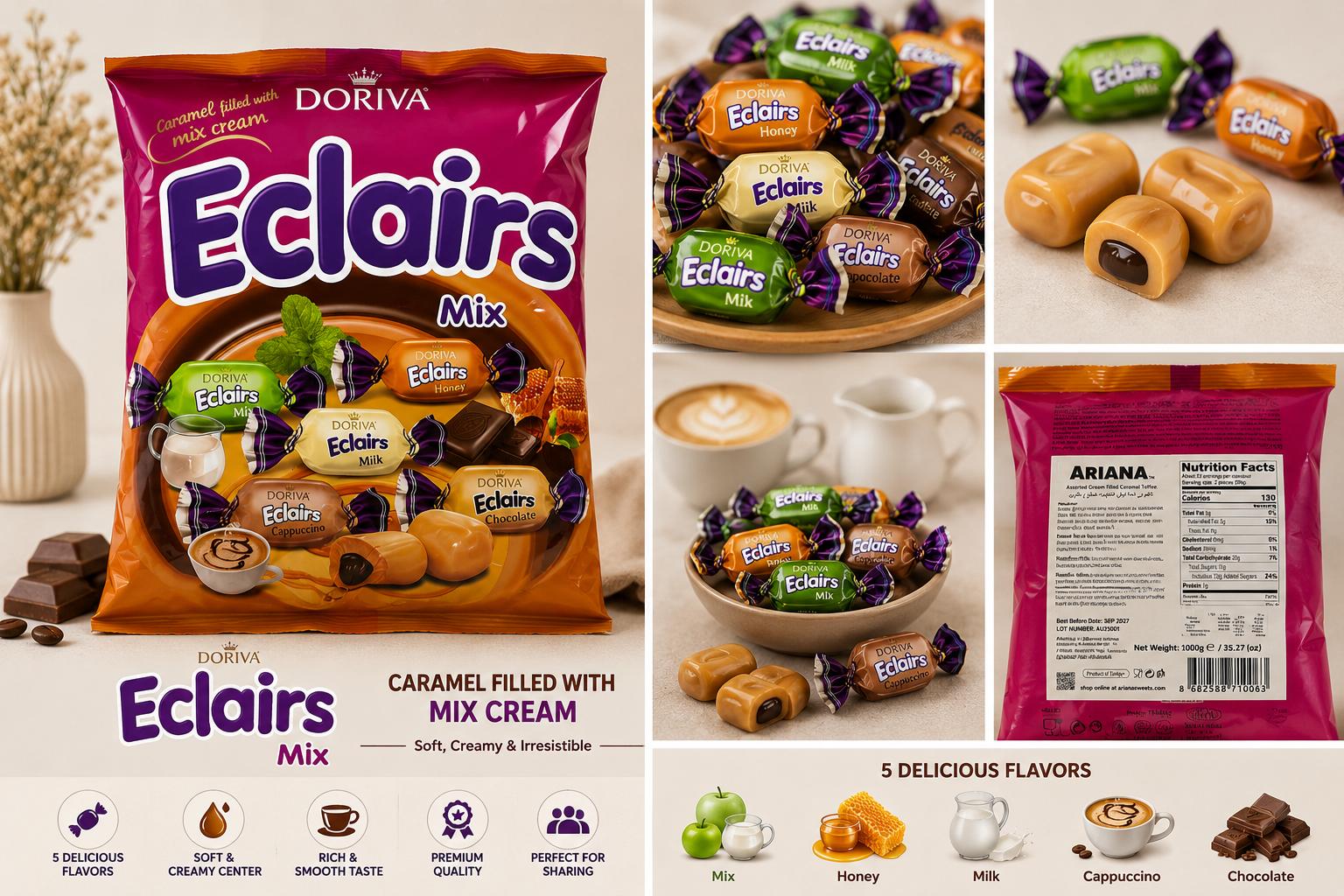 Eclairs Cream-Filled Toffees – Rich Caramel with a Creamy Center