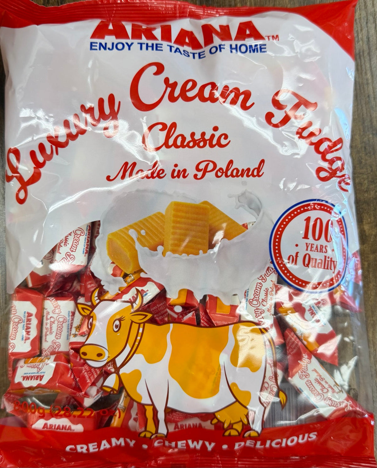 Ariana Luxury Cream Fudge Classic 800g front