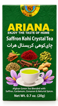 Ariana Saffron Kohi Crystal Tea 20g studio front illustration