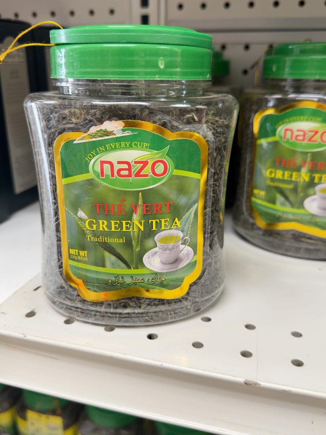 Nazo Traditional Green Tea 250g front label