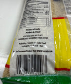 Sadaf brown rice barcode and nutritional label